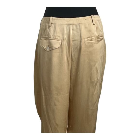 Armani Gold Satin Cargo Pants – Size IT 42 / US 6 - Picture 5 of 12